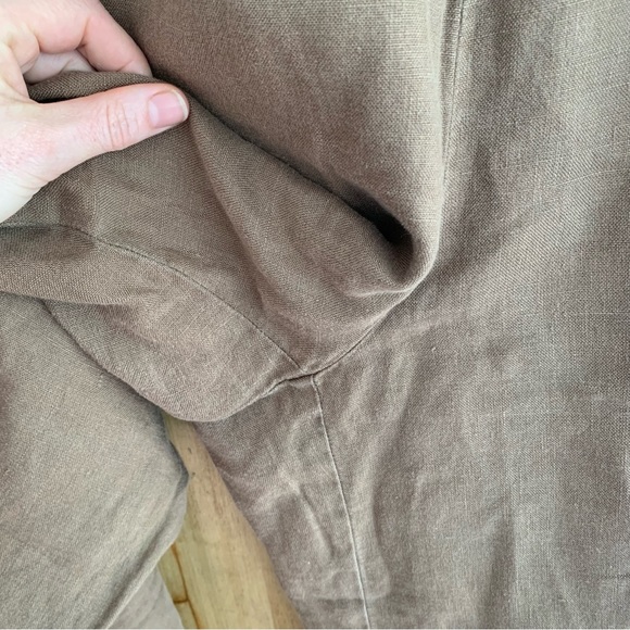 100% Linen Cropped Pants - Picture 3 of 7